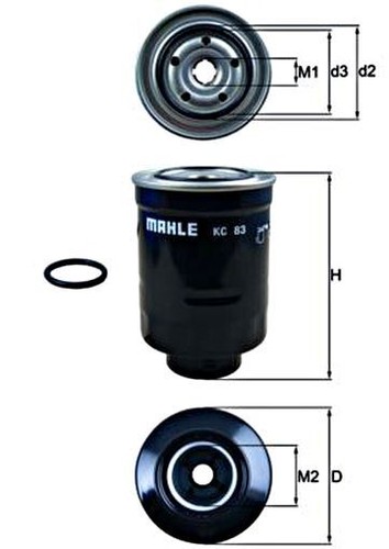 Fuel filter mahle fits toyota - filter,